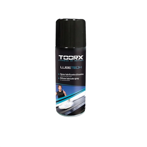 Dette er en TOORX Silicone Spray, spraydåsen er sort og blå